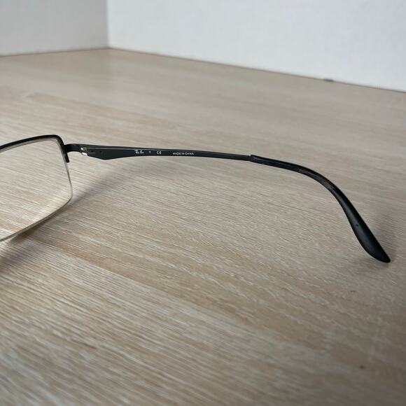 Ray-Ban RB6154 2576 Eyeglasses Half Rim Black Metal Flex Hinge Frames 54-17-140 - Picture 7 of 9